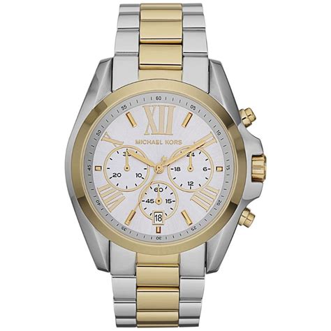 michael kors bradshaw ladies watch silver gold|Michael Kors bradshaw smartwatch battery.